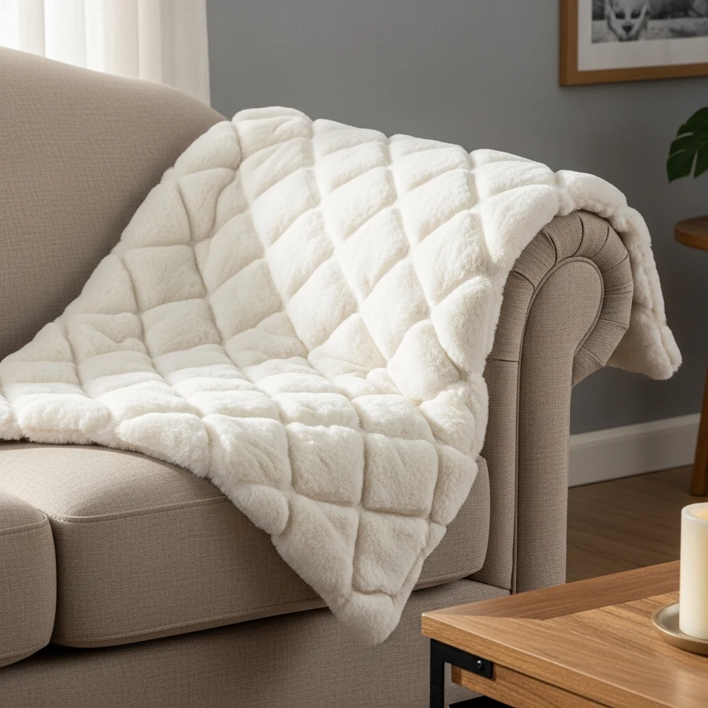 Furhaven ThermaNAP Quilted Faux Fur Blanket