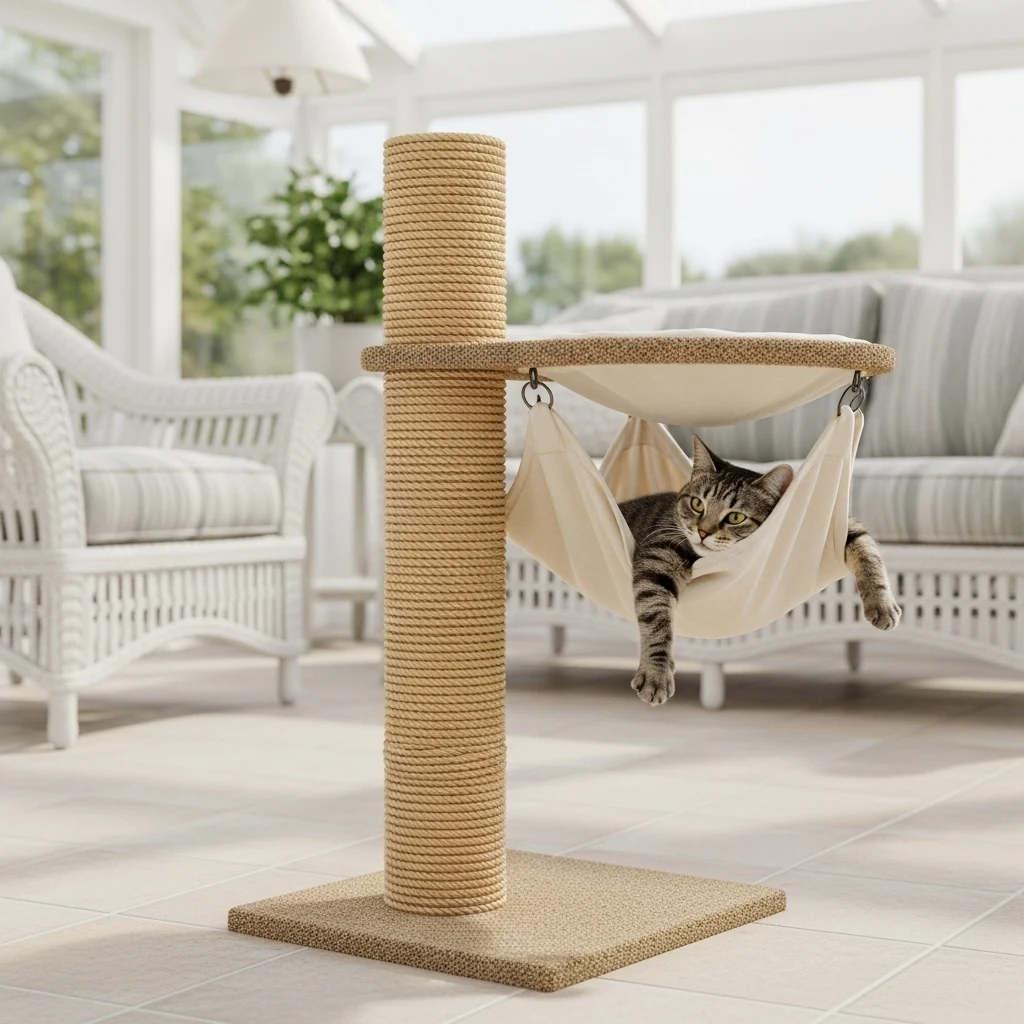 Sisal Post with Hammock