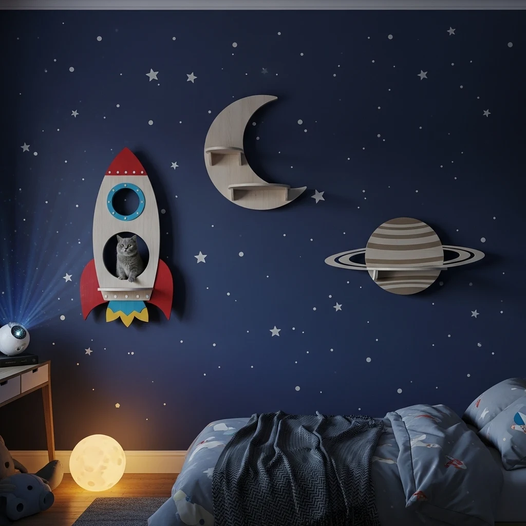Space-Themed Shelves