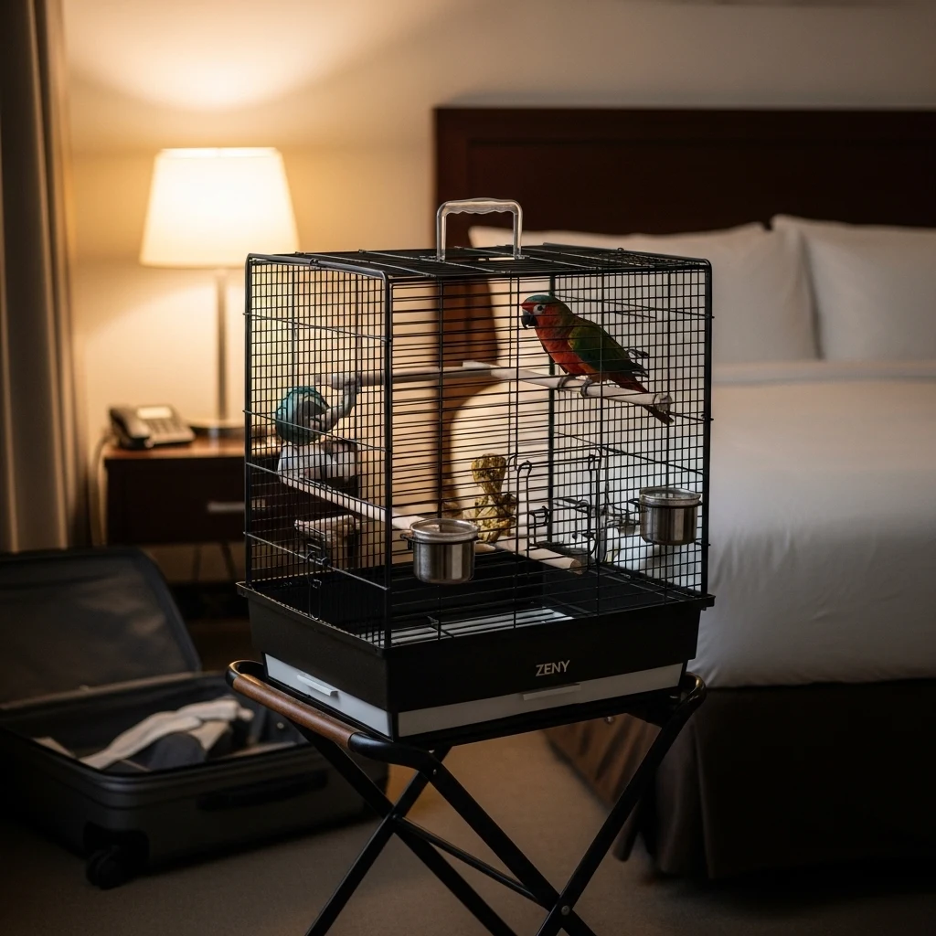Best for Overnight Trips: ZENY Bird Cage