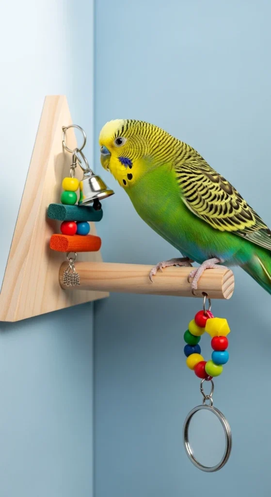 Corner Perch with Toys