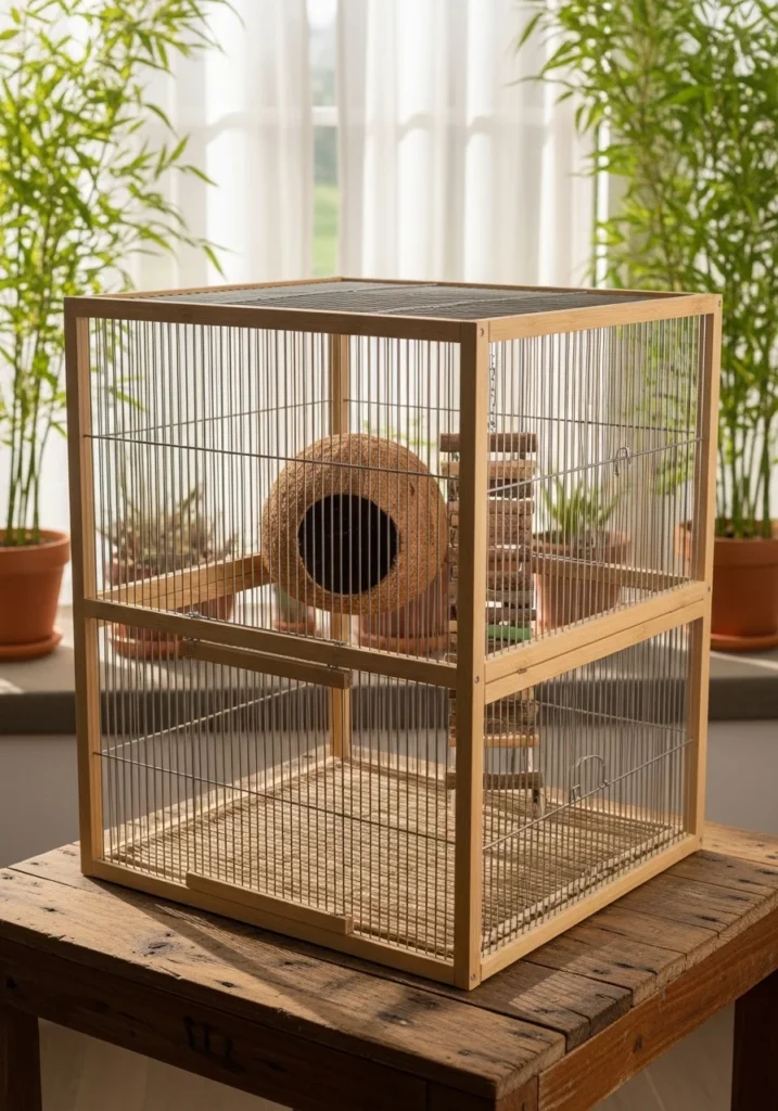 Eco-Friendly Bamboo Cage