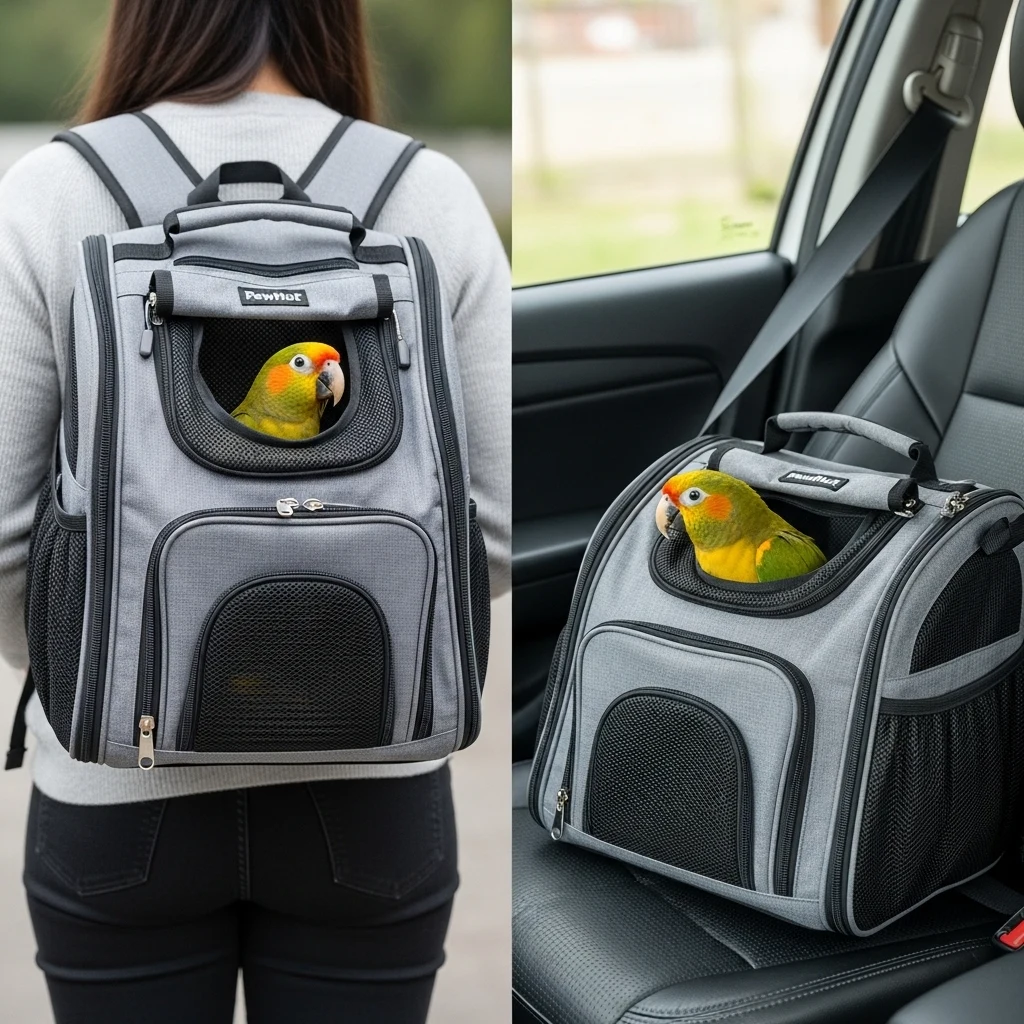 Most Versatile: PawHut Travel Carrier
