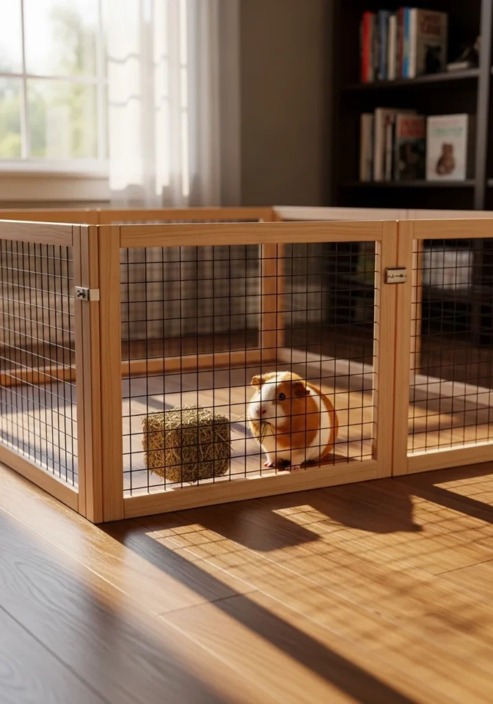 Wood and Wire Playpen