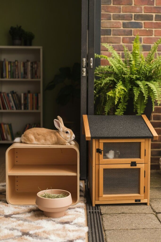 Indoor vs Outdoor Two Story Hutches