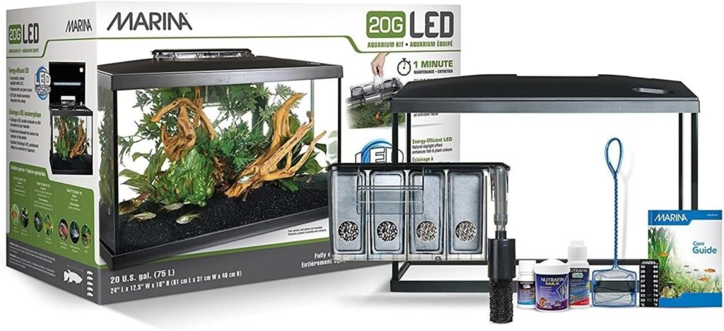 Marina 20-Gallon LED Aquarium Kit with Stand