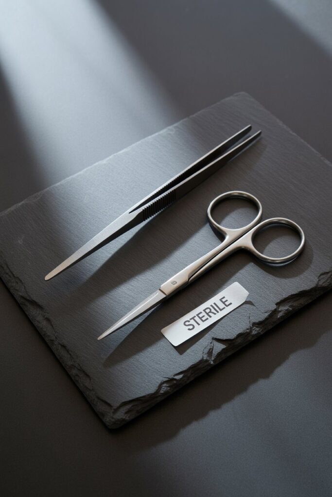 Tweezers and Small Scissors