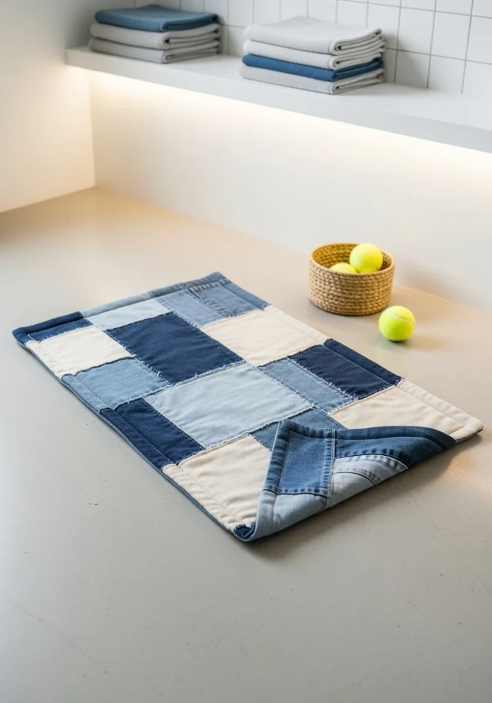 Recycled Cotton and Denim Flat Mats