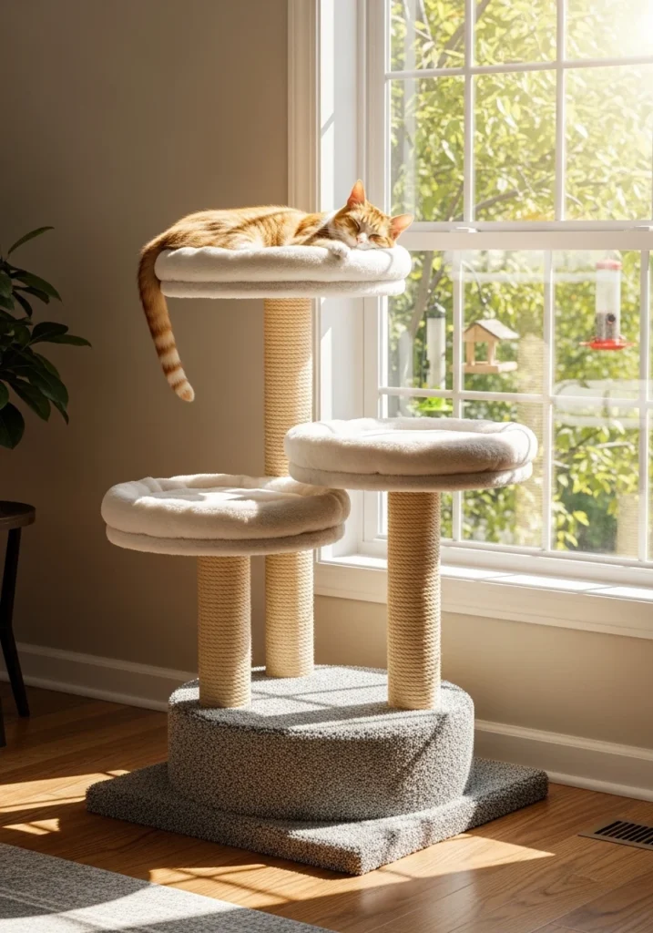 Freestanding Window Cat Trees