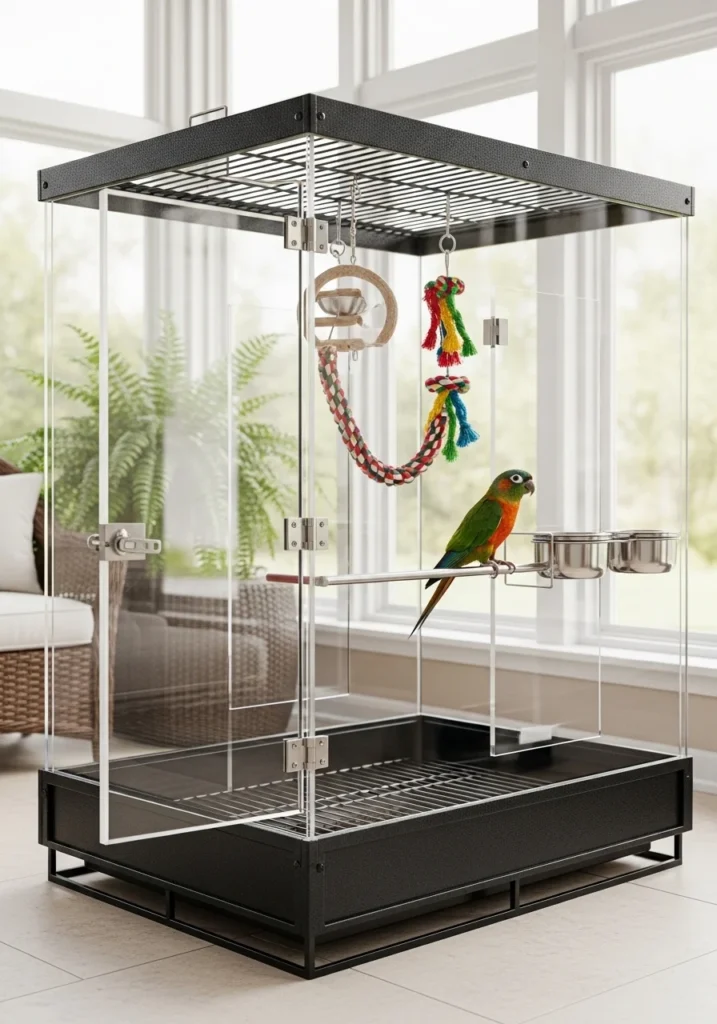 Hybrid Acrylic and Metal Cages