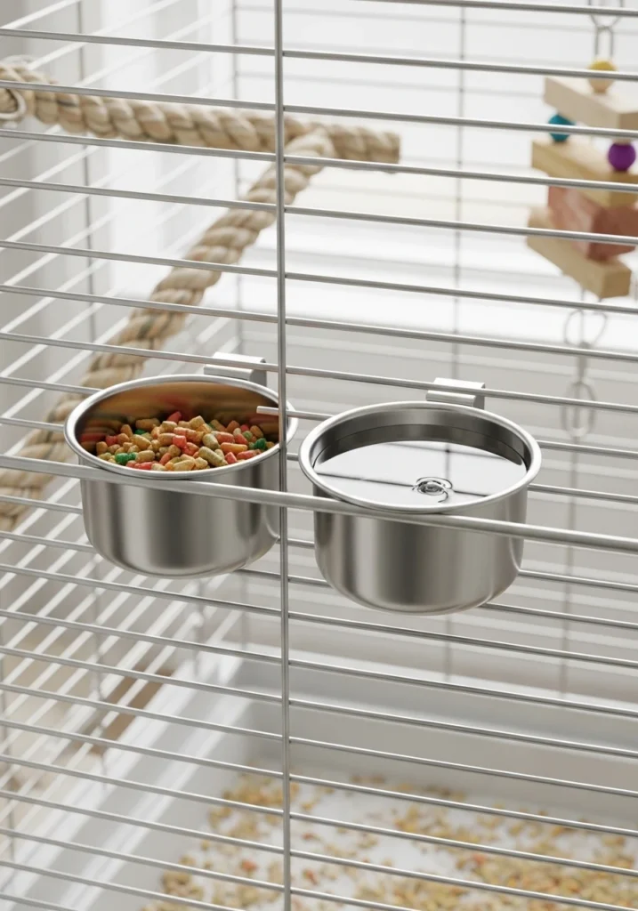 Place Food and Water Dishes Thoughtfully