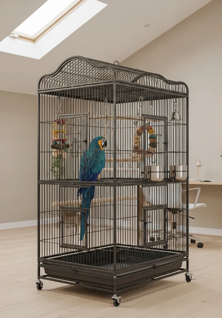 The Large Wrought Iron Play Top Cage