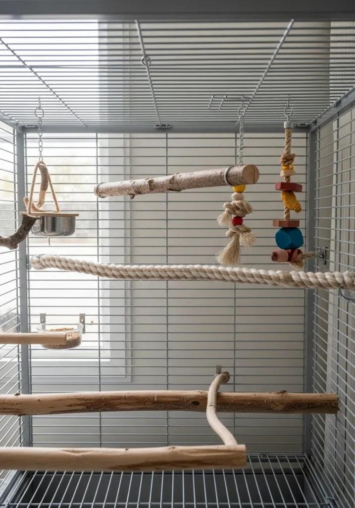 Where to Place Perches Inside the Cage